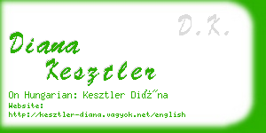diana kesztler business card